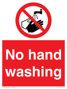 No hand washing